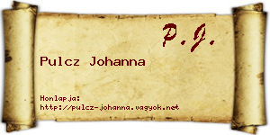 Pulcz Johanna névjegykártya